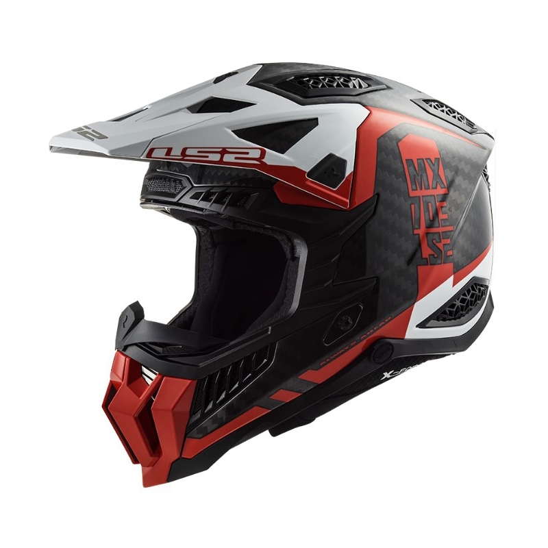 Kask motocrossowy LS2 MX703 C X-Force Victory czarno-czerwono-biały