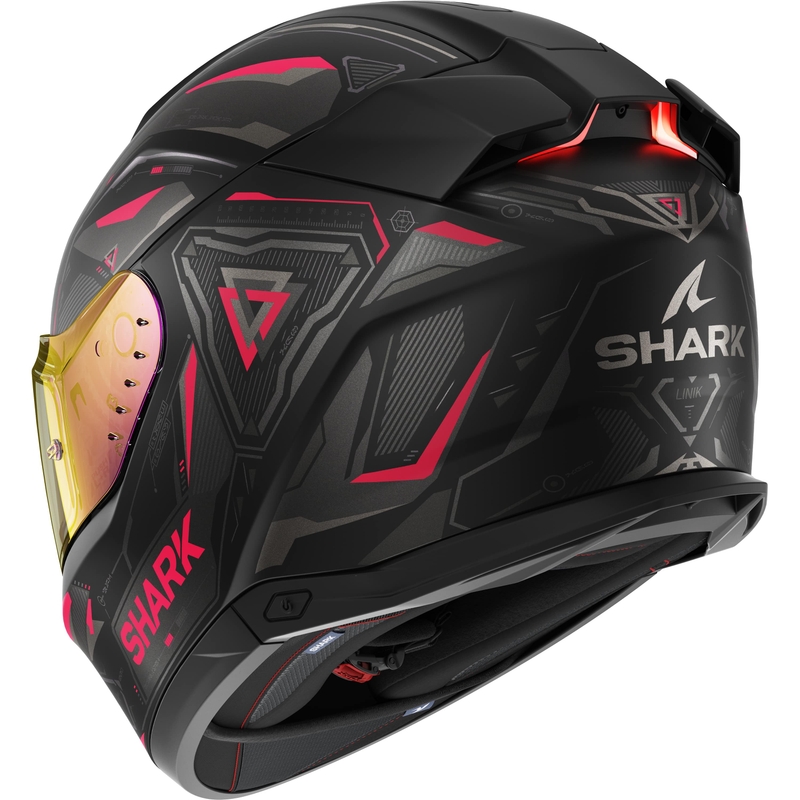 Kask motocyklowy integralny SHARK Skwal i3 Linik czarno-szaro-różowy