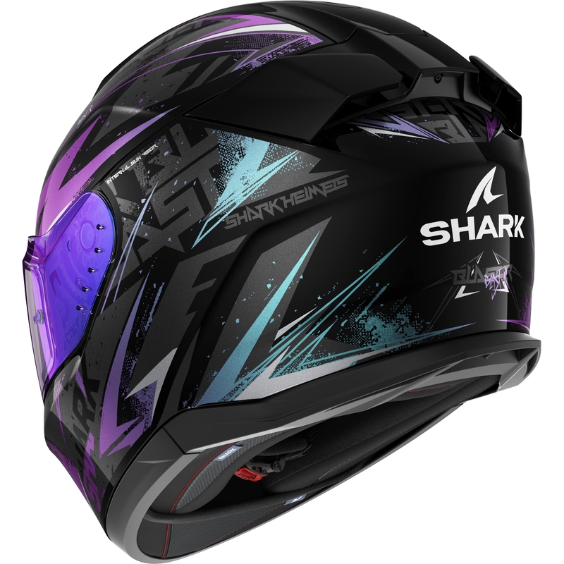 Kask motocyklowy integralny SHARK D-SKWAL 3 Blast-R czarno-szaro-fioletowy