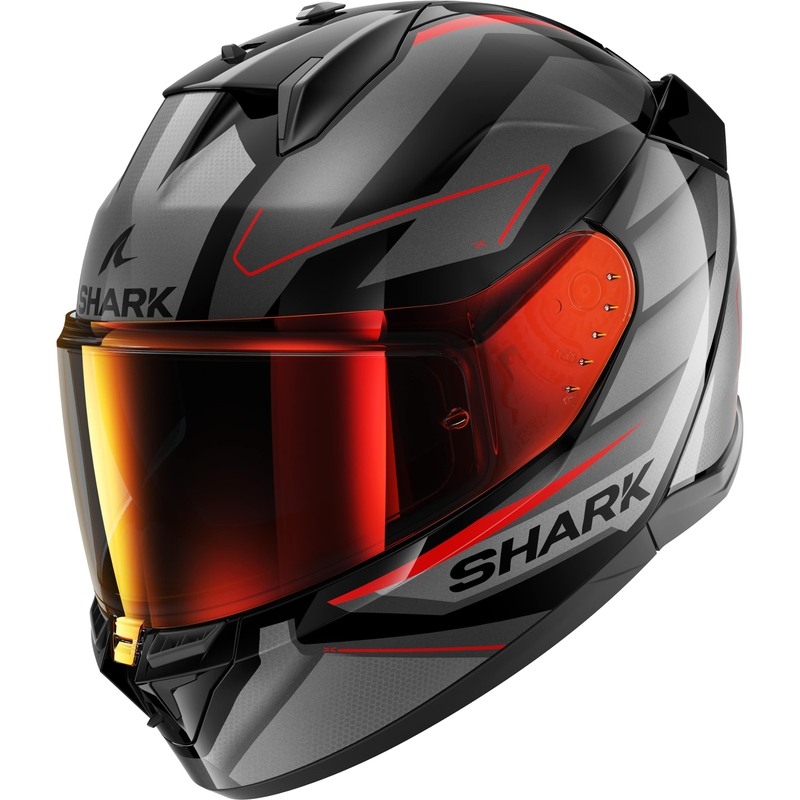 Kask motocyklowy integralny SHARK D-SKWAL 3 Sizler czarno-szaro-czerwony matowy