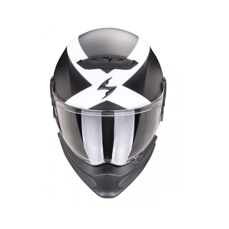 Kask motocyklowy SCORPION COVERT FX GALLUS czarno-biały