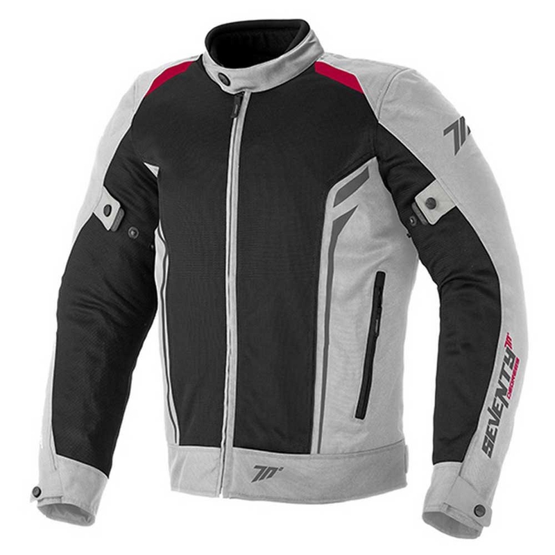 Kurtka motocyklowa SEVENTY DEGREES SD-JT32 czarno-szaro-czerwona