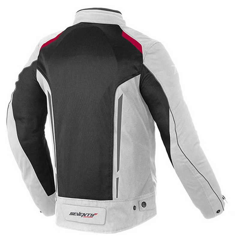 Kurtka motocyklowa SEVENTY DEGREES SD-JT32 czarno-szaro-czerwona