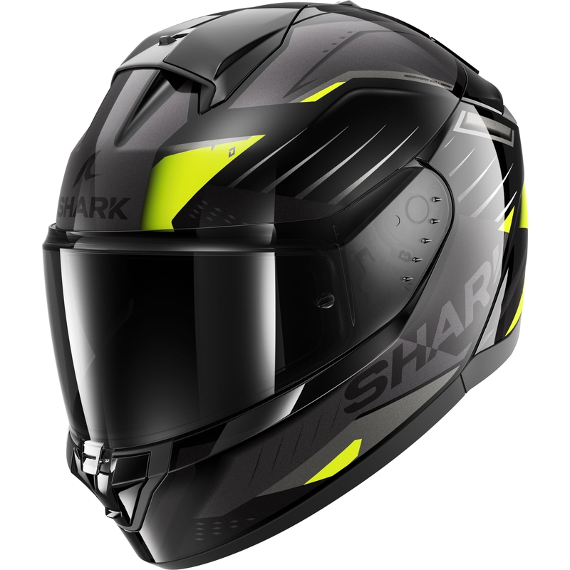 Kask motocyklowy integralny SHARK RIDILL 2 BERSEK czarno-szaro-żółty