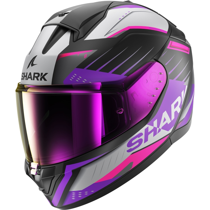 Kask motocyklowy integralny SHARK RIDILL 2 BERSEK czarno-szaro-fioletowo-różowy