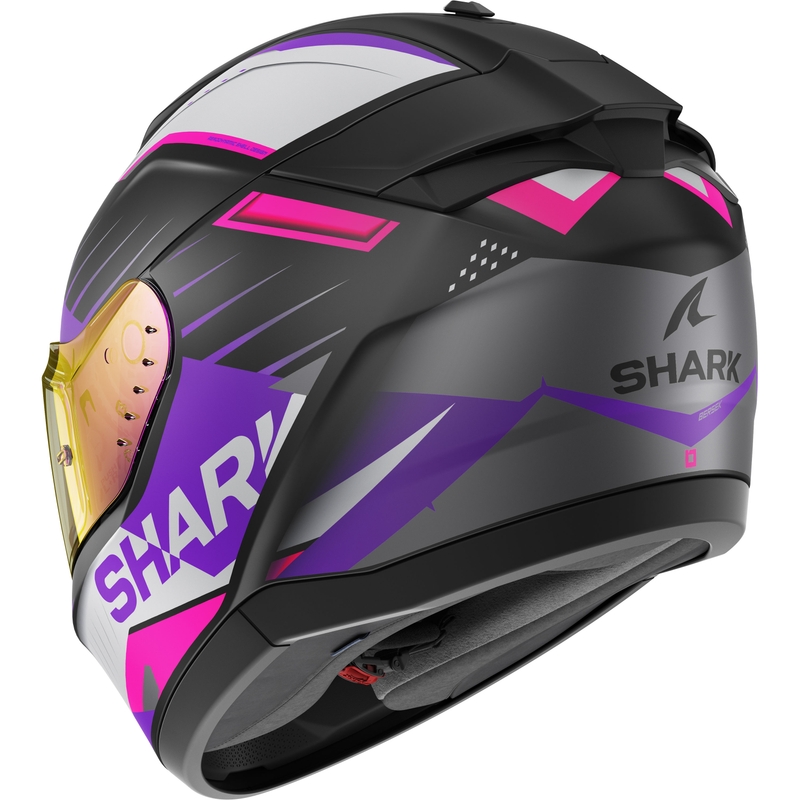 Kask motocyklowy integralny SHARK RIDILL 2 BERSEK czarno-szaro-fioletowo-różowy