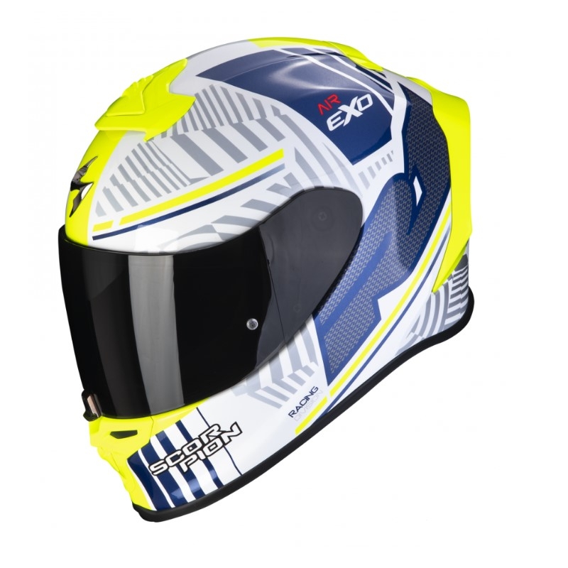 Kask integralny Scorpion EXO-R1 EVO Air Victory biało-niebiesko-żółty