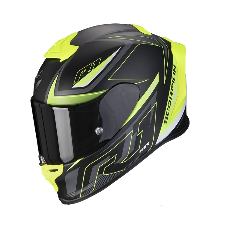 Integralny kask motocyklowy Scorpion EXO-R1 EVO Air Gaz matowy czarno-fluo żółty