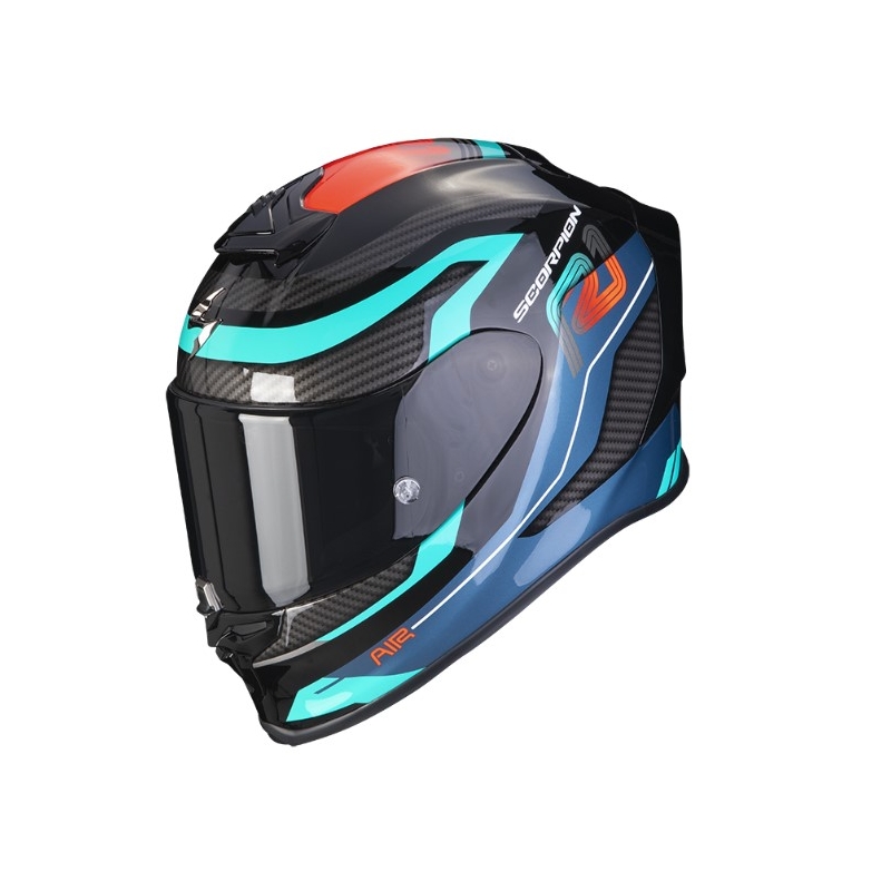 Integralny kask motocyklowy SCORPION EXO-R1 EVO AIR VATIS czarno-niebiesko-czerwony
