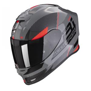 Integralny kask motocyklowy Scorpion EXO-R1 EVO AIR FINAL šedo-černo-červená