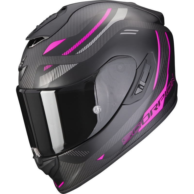 Integralny kask motocyklowy Scorpion EXO-1400 EVO Carbon Air Kydra czarno-różowy