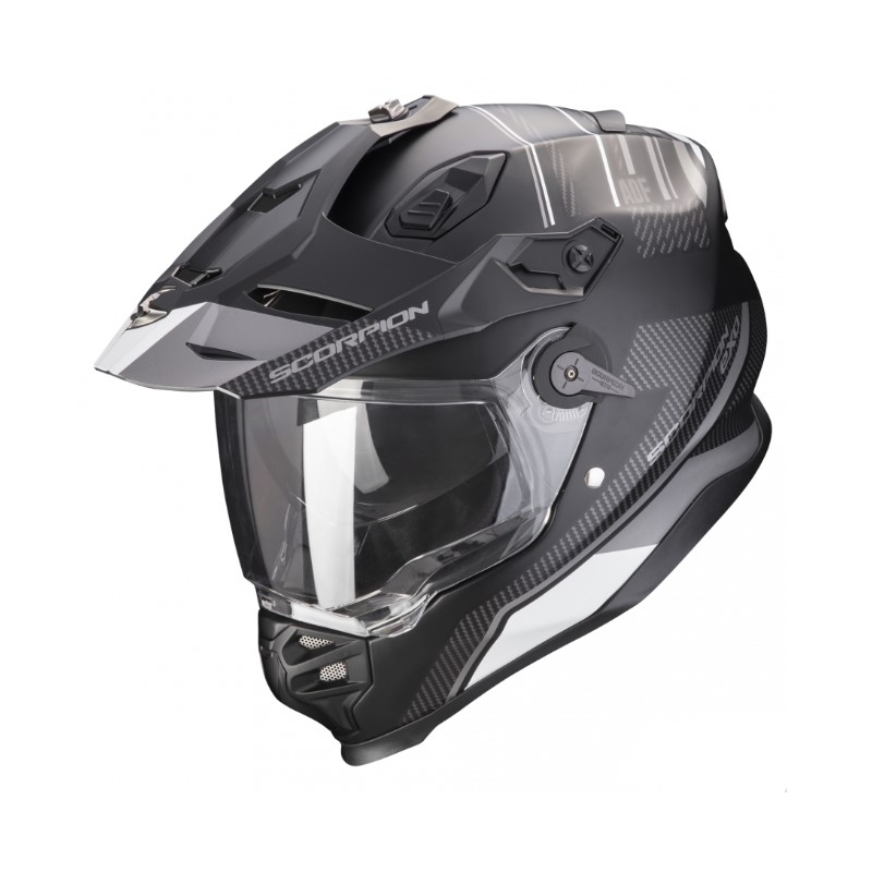 Kask motocyklowy enduro SCORPION ADF-9000 AIR Desert czarno-srebrny wyprzedaż