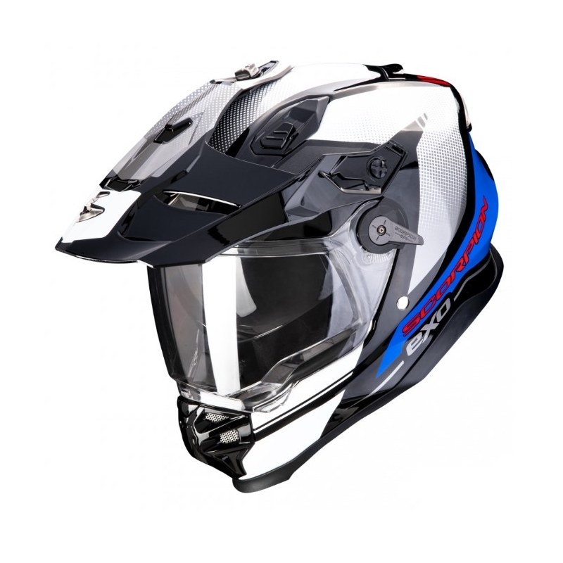 Kask motocyklowy enduro SCORPION ADF-9000 AIR Trail czarno-niebiesko-biały wyprzedaż