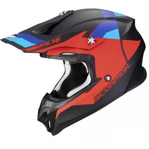 Kask motocrossowy Scorpion VX-16 EVO AIR SPECRUM czarno-czerwono-niebieski
