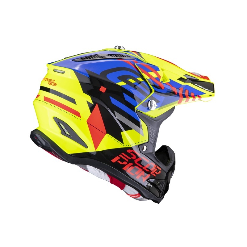 Kask motocrossowy Scorpion VX-22 Air Neox czarno-czerwono-niebiesko-żółty