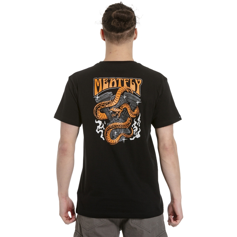 Koszulka Meatfly Pistons Back czarny