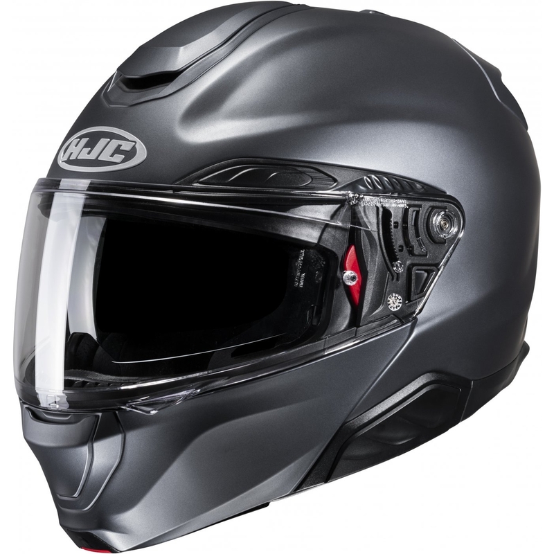 Kask motocyklowy z klapką HJC RPHA 91 Solid, półpłaski, antracytowo-szary