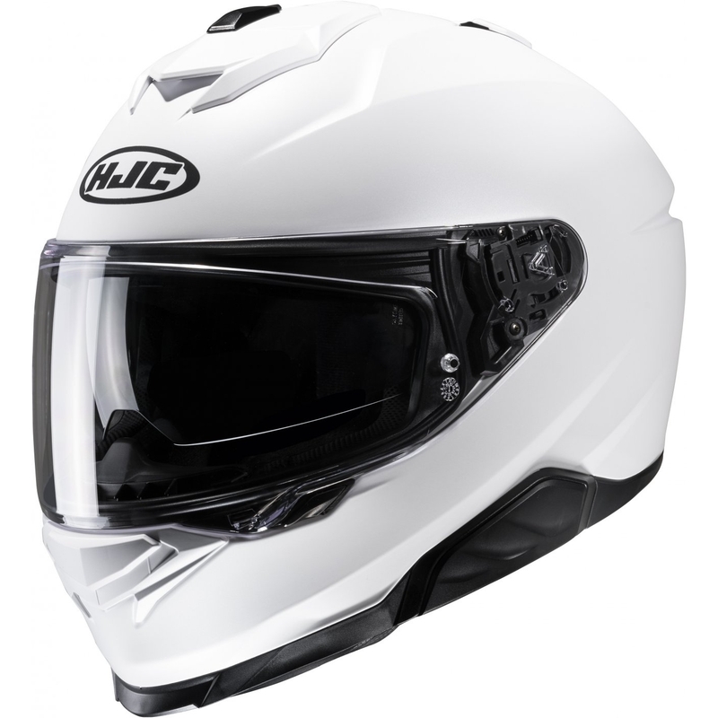 Zintegrowany kask motocyklowy HJC i71 Solid Semi Flat perłowo-biały