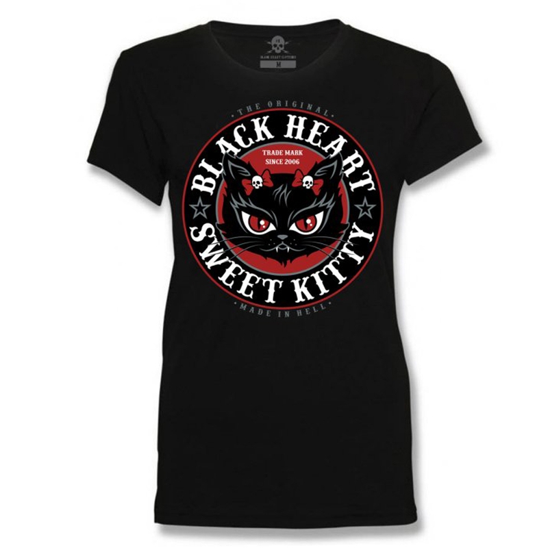 T-shirt damski Black Heart Kitty wyprzedaż