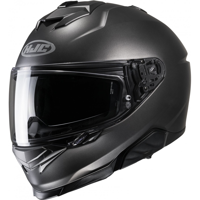 Zintegrowany tytanowy kask motocyklowy HJC i71 Solid Semi Flat.