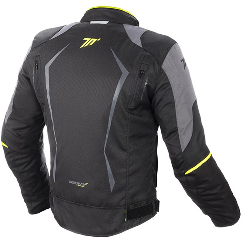 Kurtka motocyklowa SEVENTY DEGREES SD-JR47 czarno-szaro-żółta