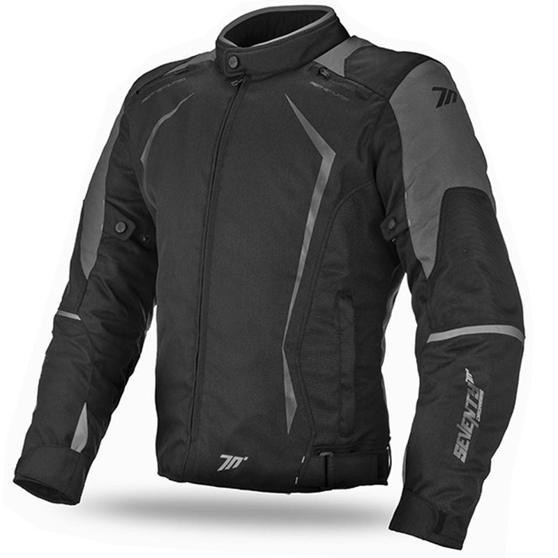 Kurtka motocyklowa SEVENTY DEGREES SD-JR47 czarno-szara