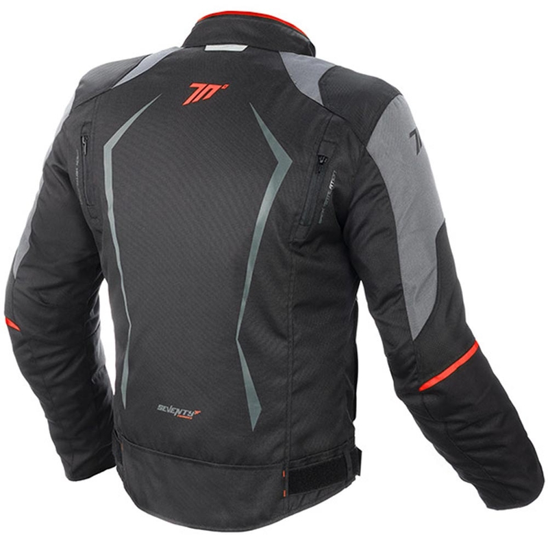 Kurtka motocyklowa SEVENTY DEGREES SD-JR47 czarno-szaro-czerwona