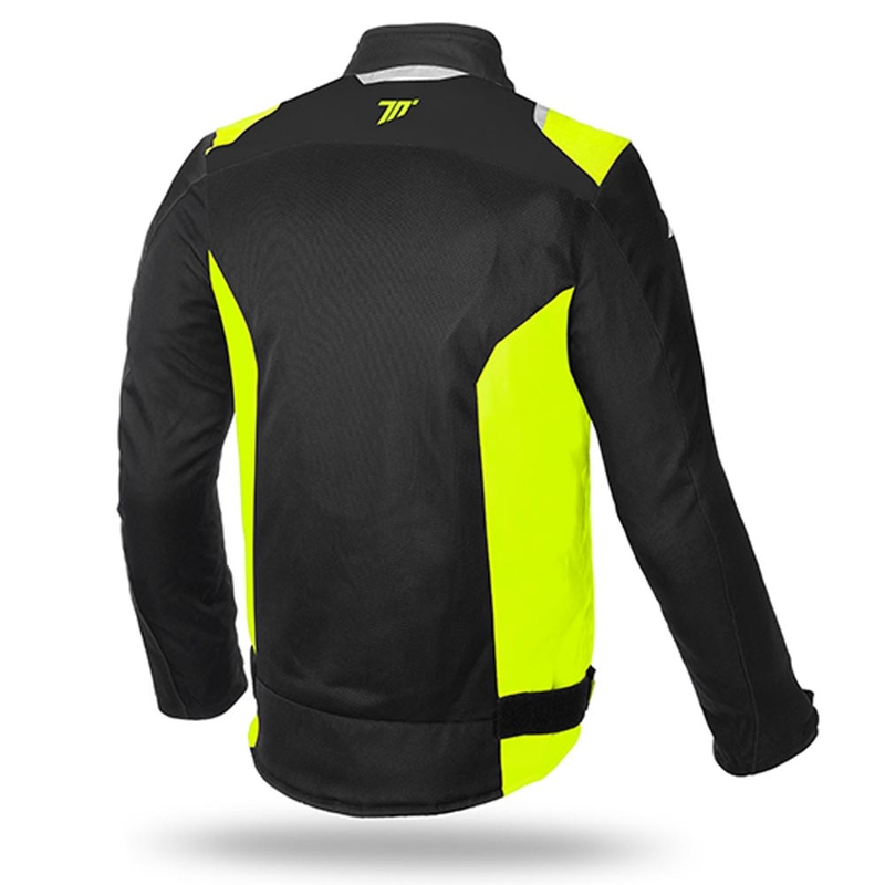 Kurtka motocyklowa SEVENTY DEGREES SD-JR48 czarny-fluo żółty