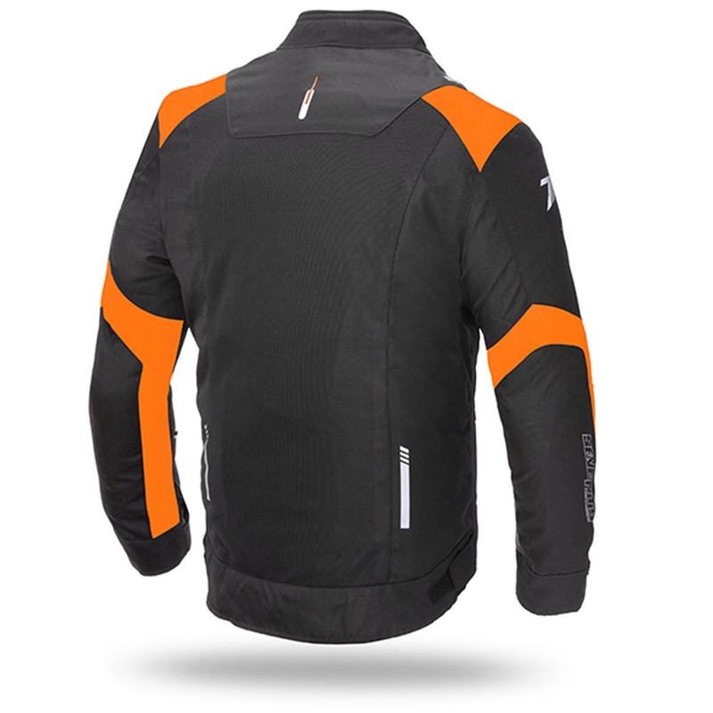Kurtka motocyklowa SEVENTY DEGREES SD-JR52 czarno-pomarańczowa wyprzedaż