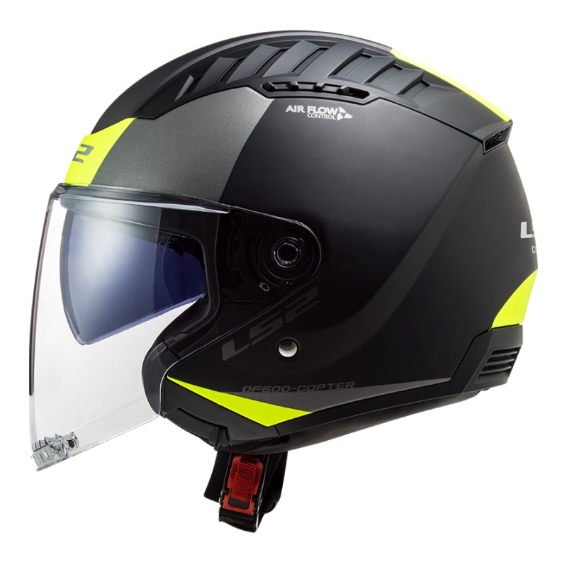 Kask motocyklowy otwarty LS2 OF600 Copter II Urbane 06 black-fluo yellow