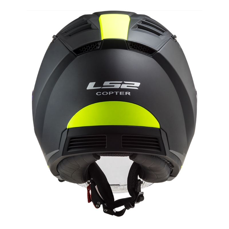 Kask motocyklowy otwarty LS2 OF600 Copter II Urbane 06 black-fluo yellow
