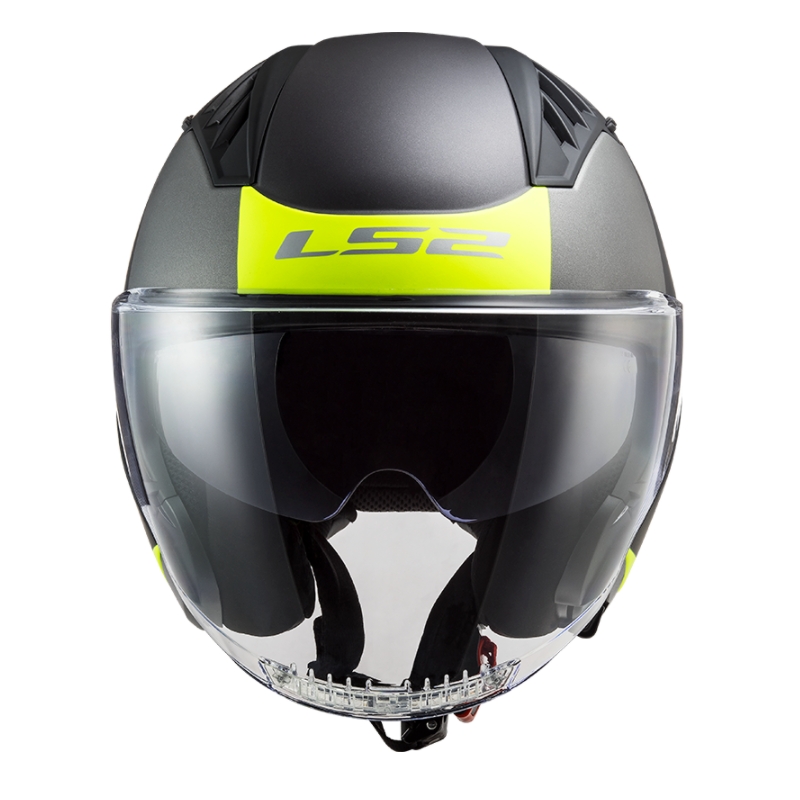 Kask motocyklowy otwarty LS2 OF600 Copter II Urbane 06 black-fluo yellow