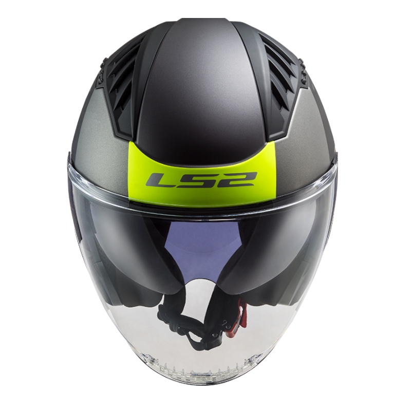 Kask motocyklowy otwarty LS2 OF600 Copter II Urbane 06 black-fluo yellow