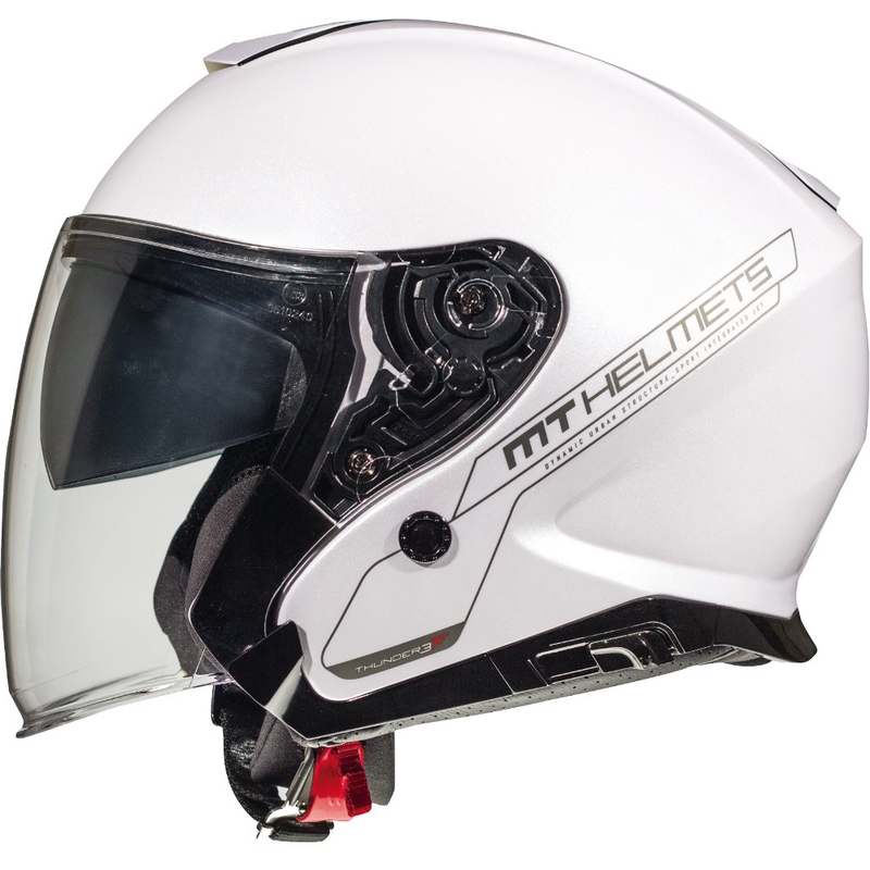 Otwarty kask motocyklowy MT Thunder 3 SV Solid biały wyprzedaż