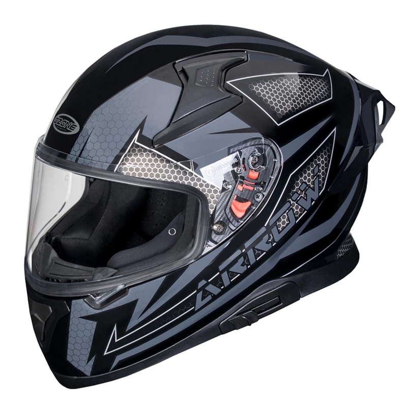 Integralny kask motocyklowy Ozone Arrow czarno-szara