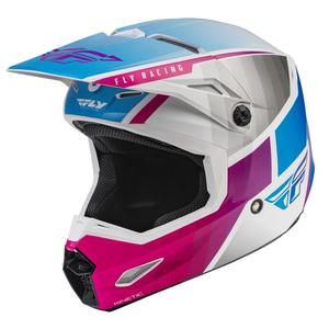 Kask motocrossowy FLY Racing Kinetic Drift różowo-biało-niebieski