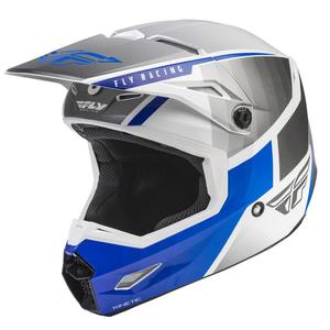 Kask motocrossowy FLY Racing Kinetic Drift niebiesko-szaro-biały