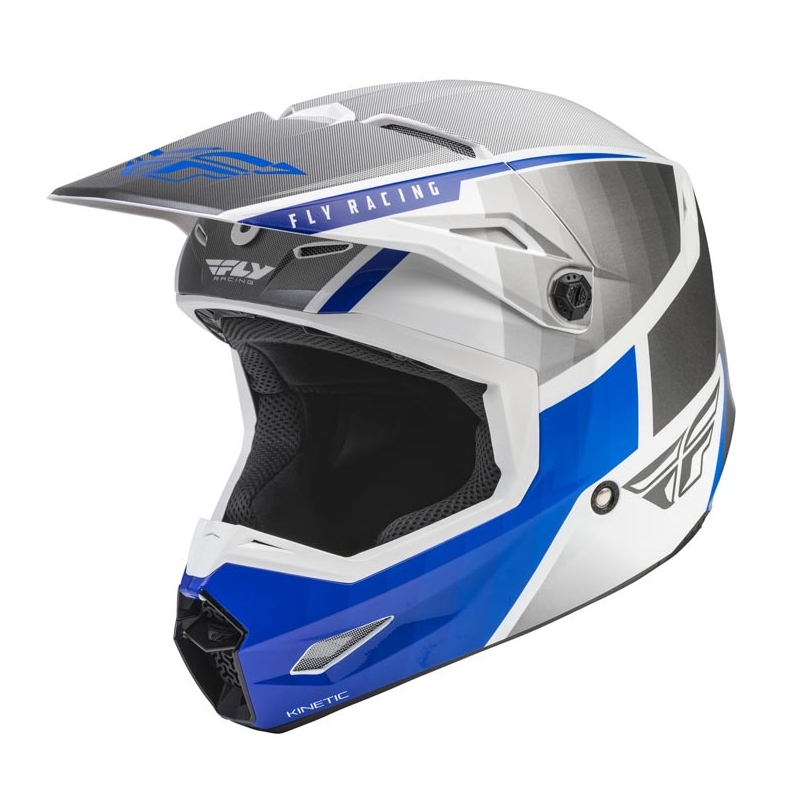 Kask motocrossowy FLY Racing Kinetic Drift niebiesko-szaro-biały