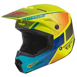 Kask motocrossowy FLY Racing Kinetic Drift blue-fluo yellow-grey