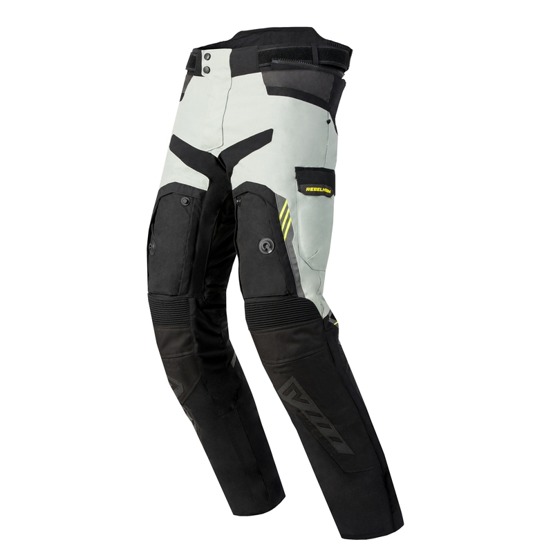 Spodnie motocyklowe Rebelhorn Patrol szaro-czarno-fluo żółte wyprzedaż
