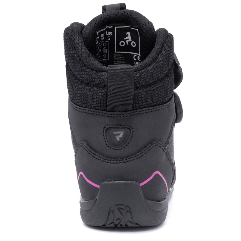 Damskie buty motocyklowe Rebelhorn Spark II czarno-różowe