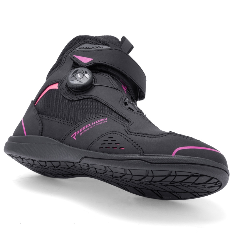 Damskie buty motocyklowe Rebelhorn Spark II czarno-różowe