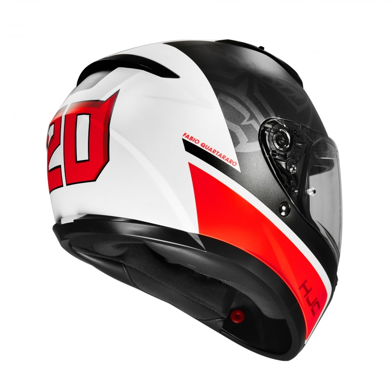 Kask motocyklowy integralny HJC C10 Fabio Quartararo 20 MC1SF czarno-biało-czerwony