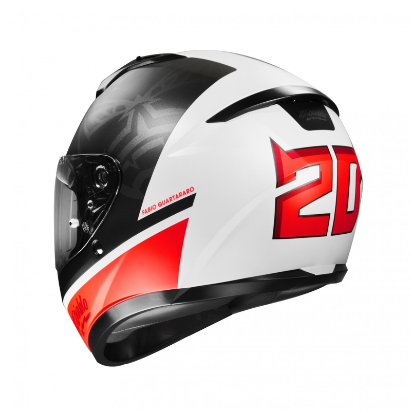 Kask motocyklowy integralny HJC C10 Fabio Quartararo 20 MC1SF czarno-biało-czerwony