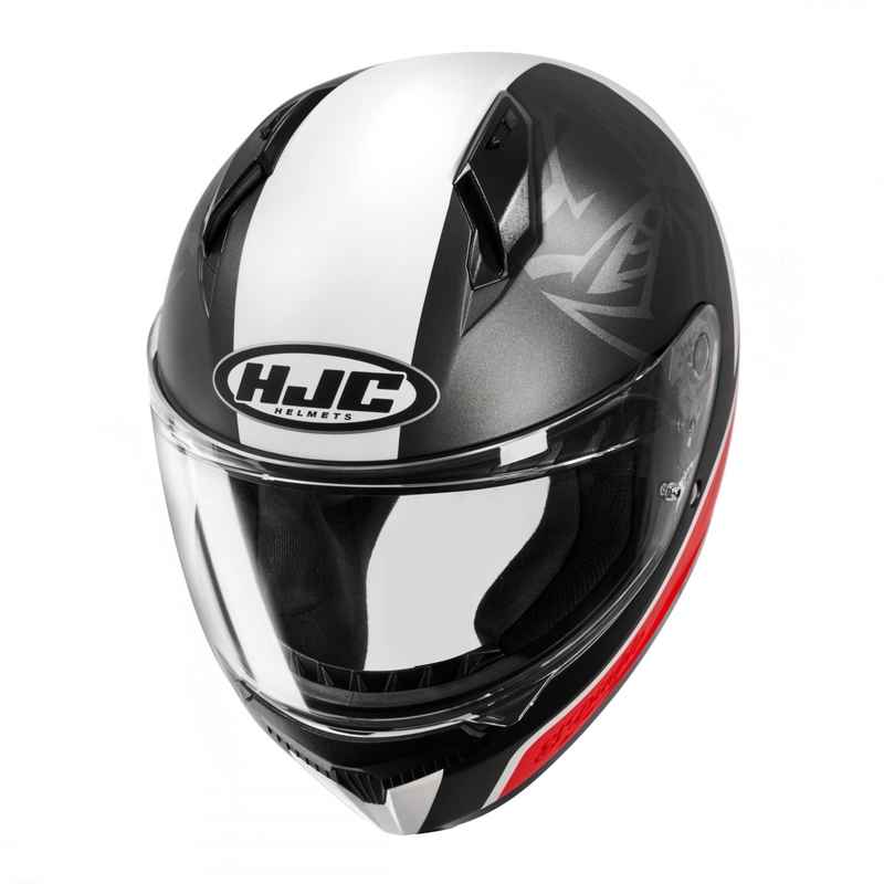 Kask motocyklowy integralny HJC C10 Fabio Quartararo 20 MC1SF czarno-biało-czerwony