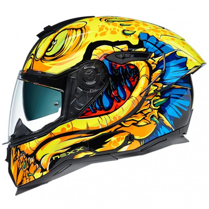 Kask motocyklowy integralny NEXX SX.100R Abisal żółto-niebieski