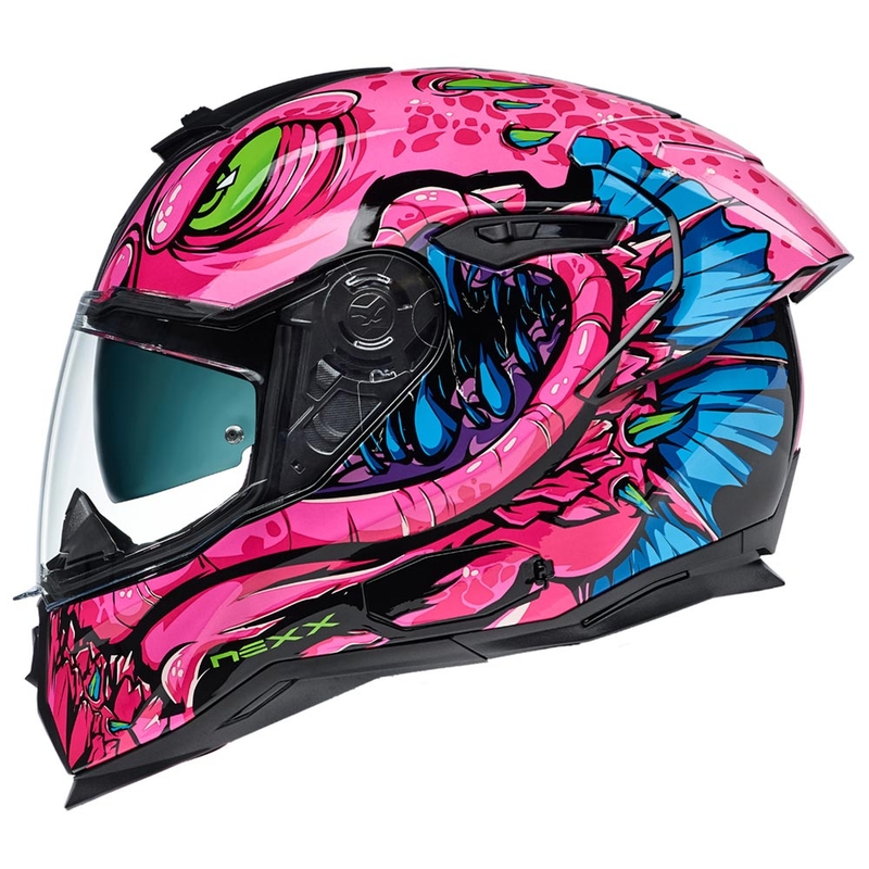 Kask motocyklowy integralny NEXX SX.100R Abisal różowo-niebieski wyprzedaż