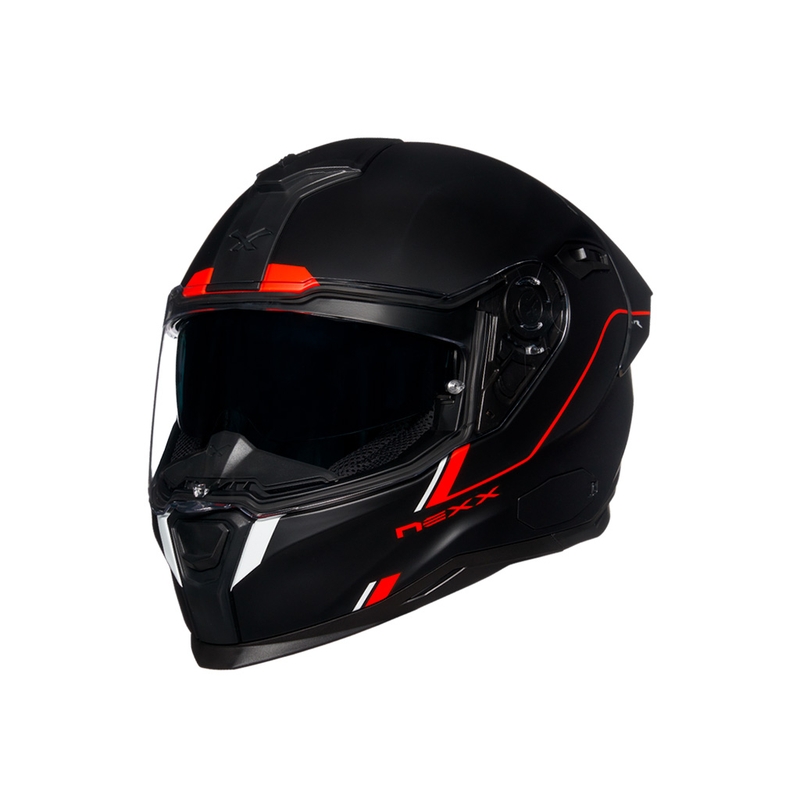 Kask motocyklowy integralny NEXX SX.100R Frenetic czarny/czerwony wyprzedaż