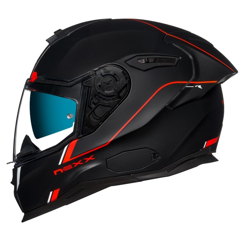 Kask motocyklowy integralny NEXX SX.100R Frenetic czarny/czerwony wyprzedaż