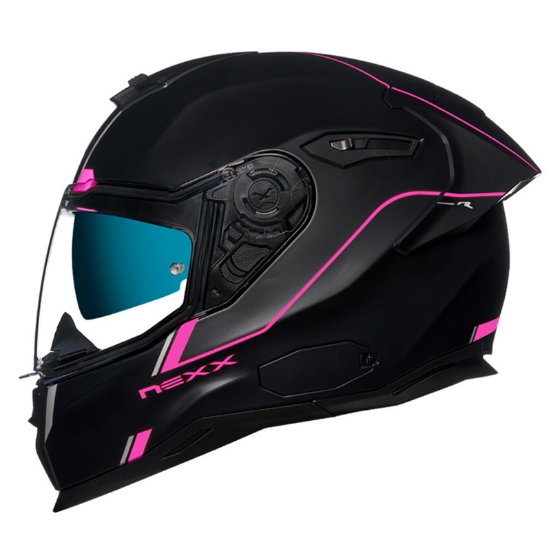Kask motocyklowy integralny NEXX SX.100R Frenetic czarno-różowy